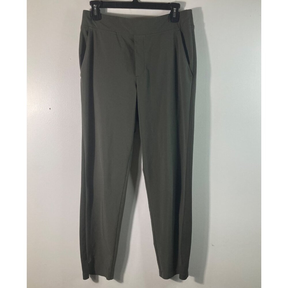 Womens Athleta Brooklyn Ankle Pant Olive Green 6 Stretch Pull On Trouser